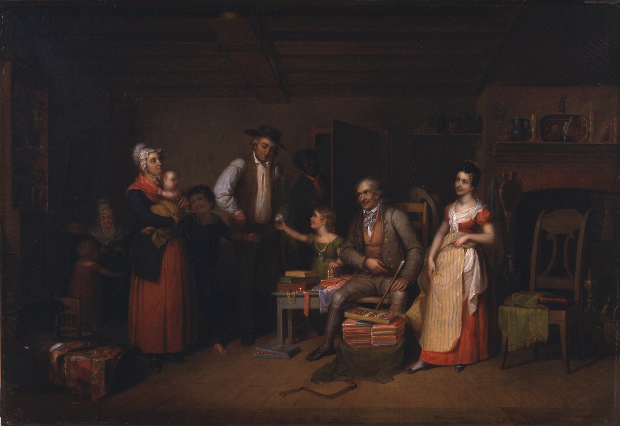Il venditore ambulante che mostra la sua merce da Asher Brown Durand