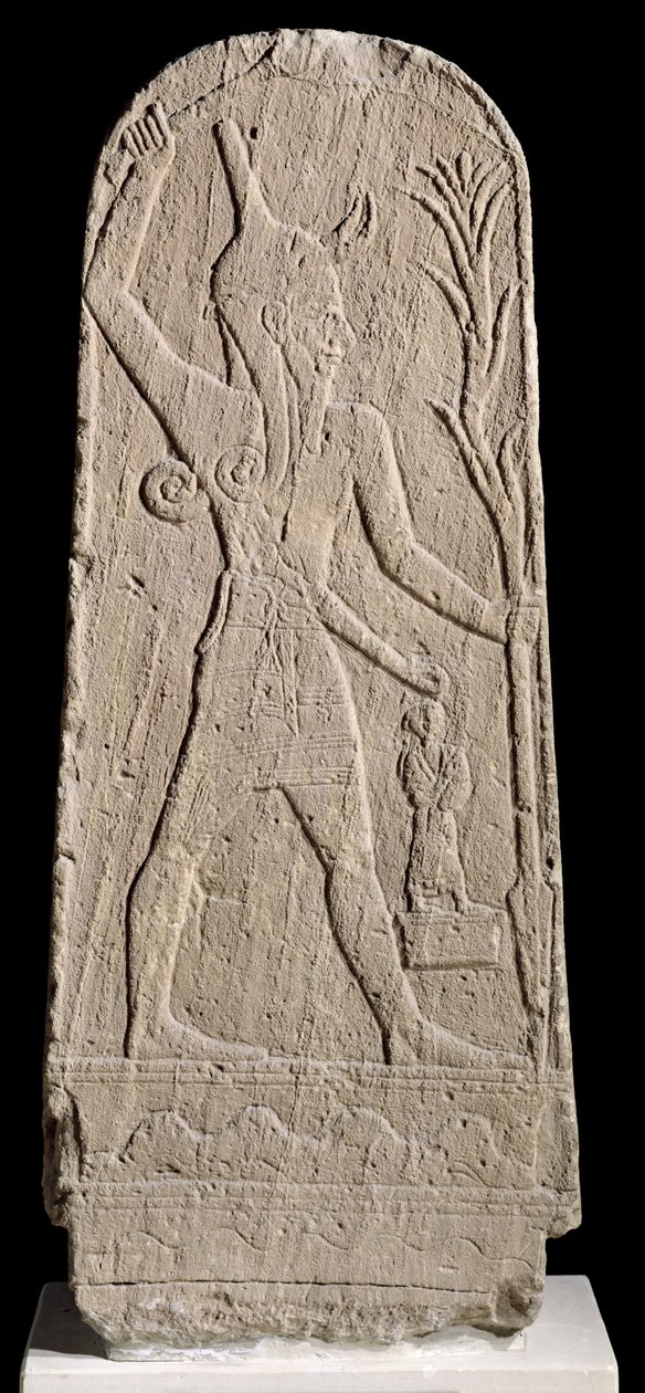 Il dio della tempesta Baal con un fulmine, da Ugarit (Ras Shamra) c.1350-1250 a.C. da Assyrian School