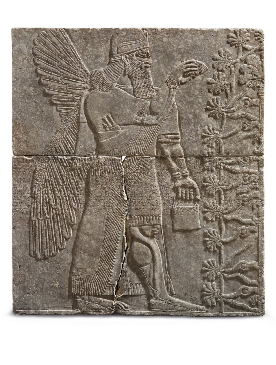 Rilievo di un genio alato, regno di Ashurnasirpal, c.883-859 a.C. da Assyrian