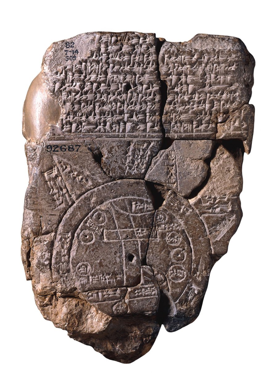 La Mappa Babilonese del Mondo, c. 510-c. 500 a.C. da Assyrian