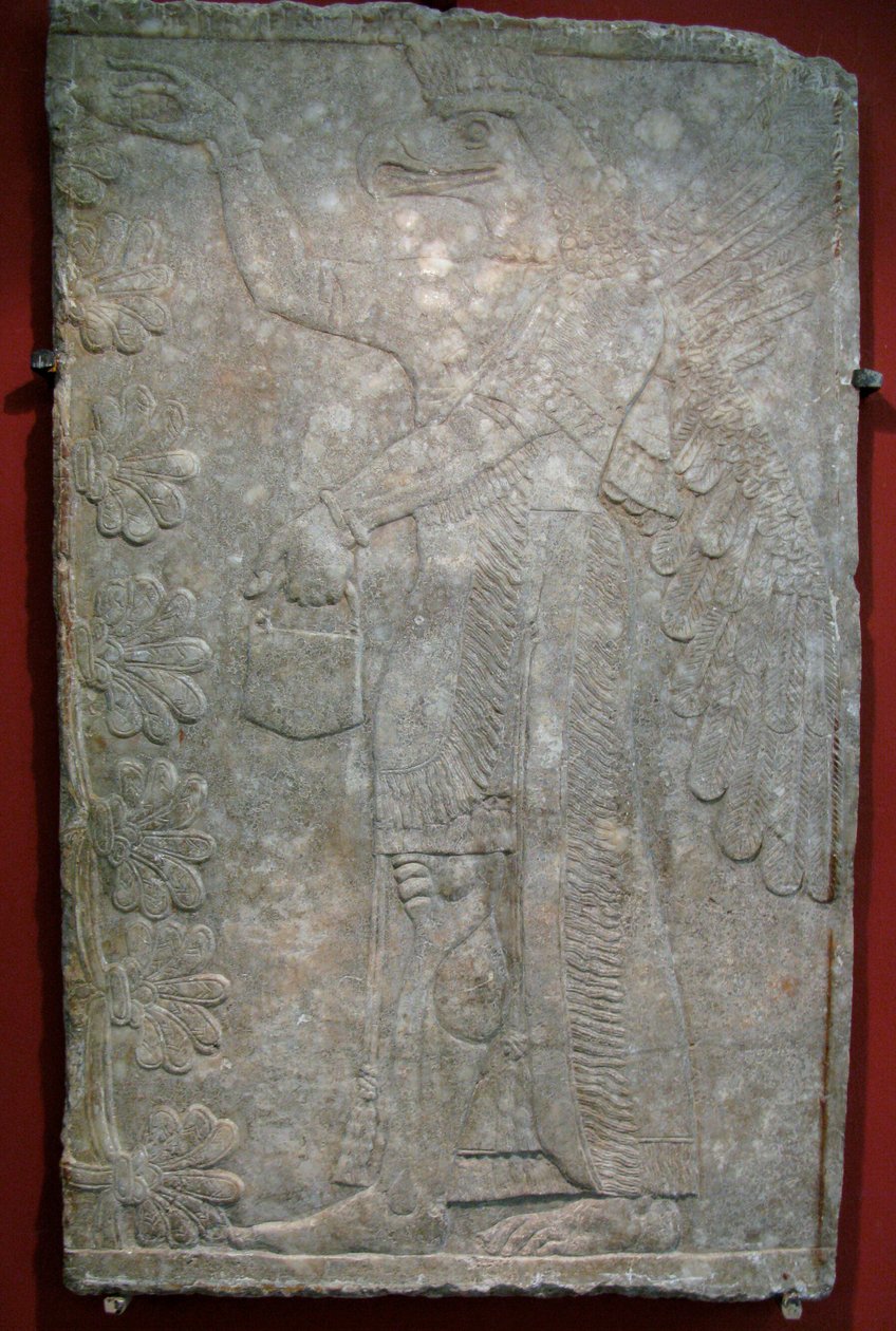 Rilievo dal palazzo di Ashurnasirpal II a Kalhu, Nimrud, IX secolo a.C. da Assyrian Art.