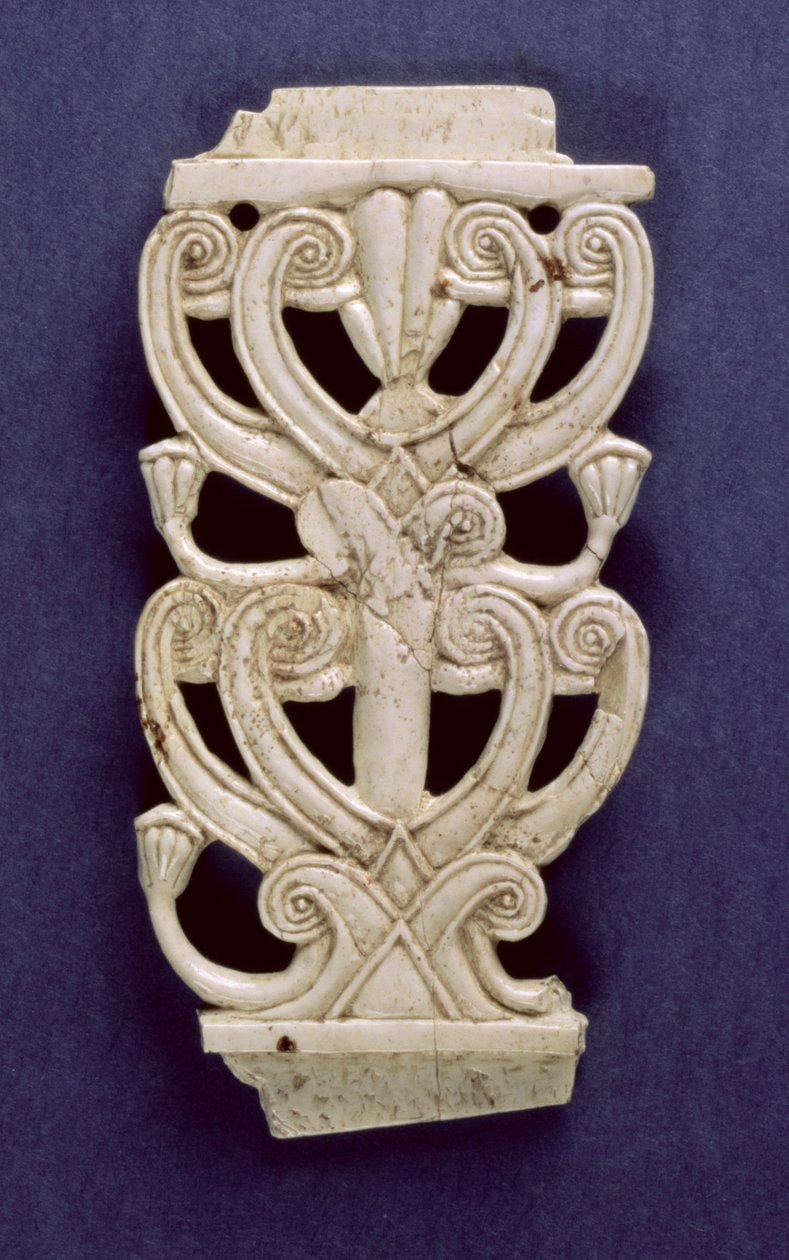 Frammento di palmetta da Fort Shalmaneser, Nimrud, VIII secolo a.C. da Assyrian School