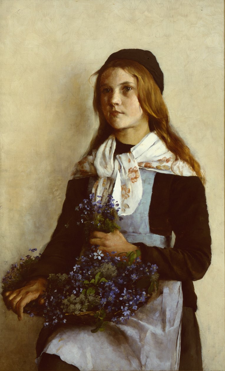 La ragazza anemone blu (dipinto) da Asta Nørregaard