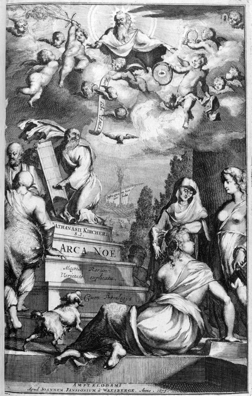 Frontespizio di Arca Noe, 1675 da Athanasius Kircher