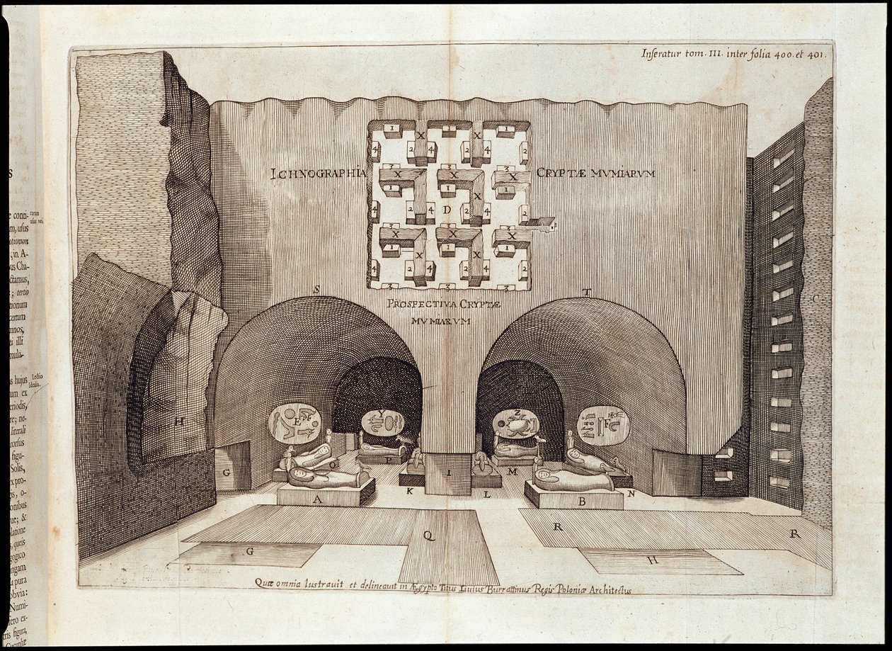 Interno di una Piramide - in "Sphynx mystagoga" di Athanase Kircher da Athanasius Kircher