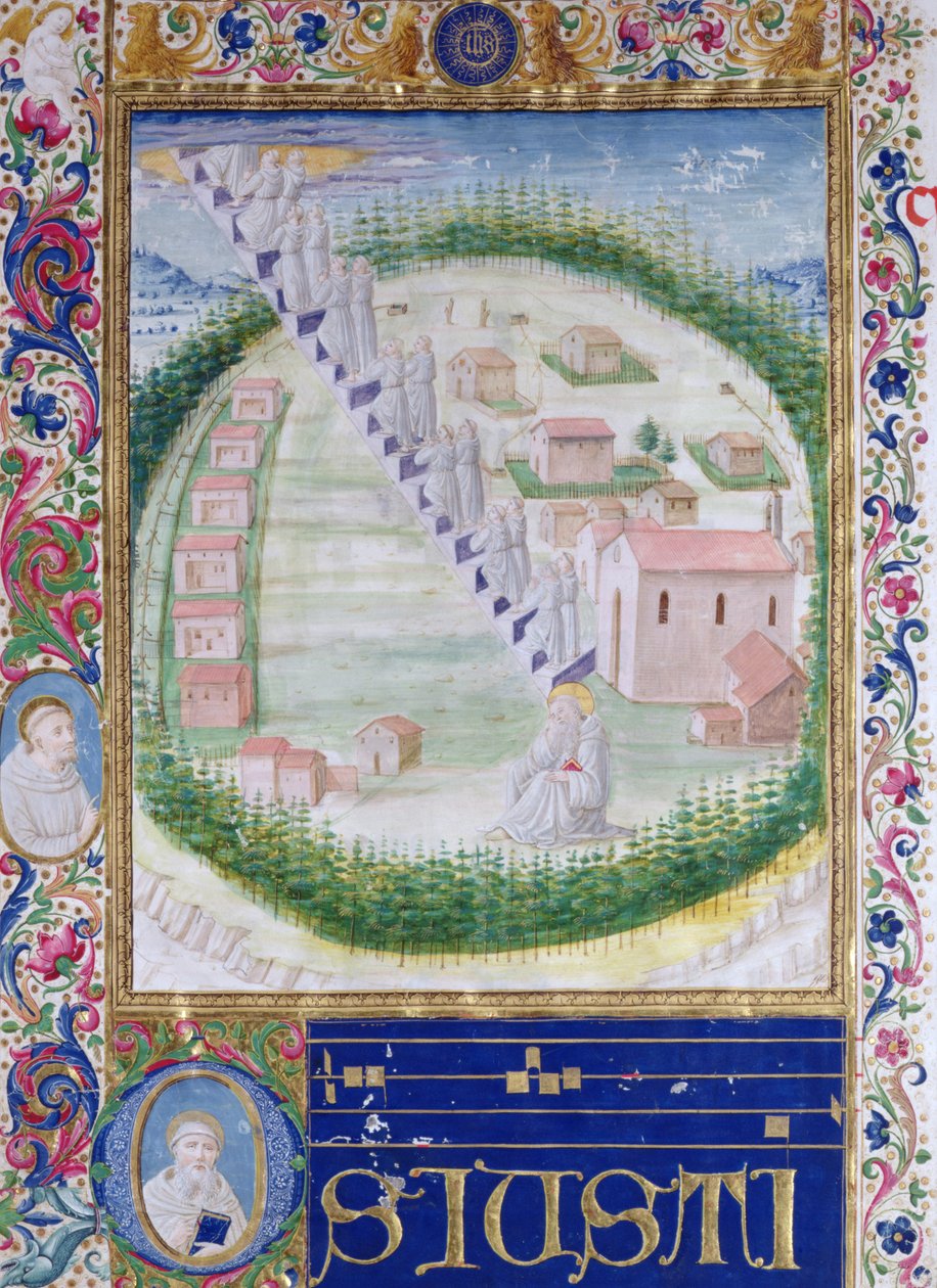 Il sogno di San Romualdo (c.951-1027) c.1502 da Attavante di Gabriello di Vanti di Bartolo