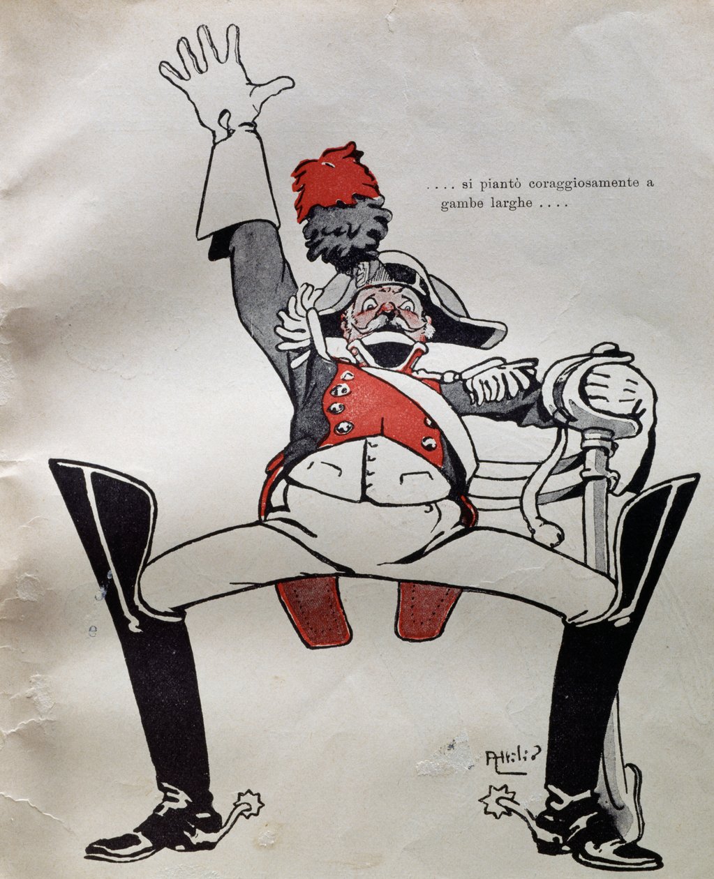 Poliziotto in uniforme completa, da Le avventure di Pinocchio di Carlo Collodi, Italia da Attilio Mussino