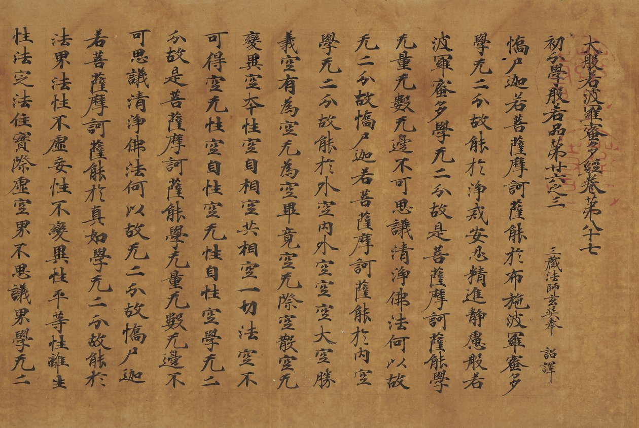 Sutra Daihannya-Gyo (Versione Yakushi-ji) da Attributed to Zhang Sengyao