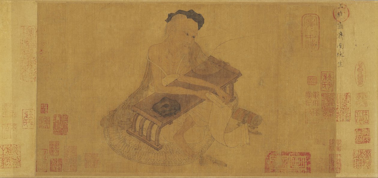 Fu Sheng che espone il classico da Attributed to Zhang Sengyao