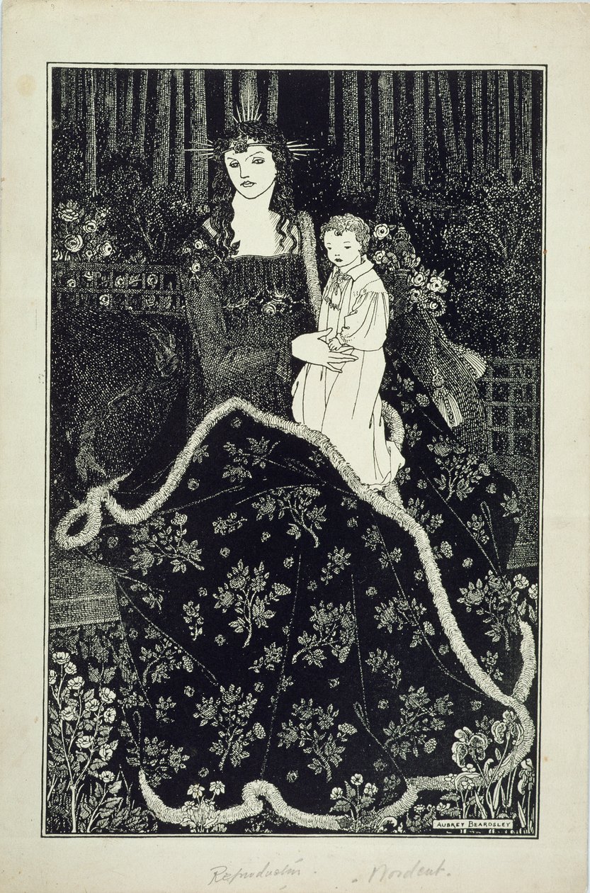 Una grande cartolina di Natale, 1895 da Aubrey Beardsley