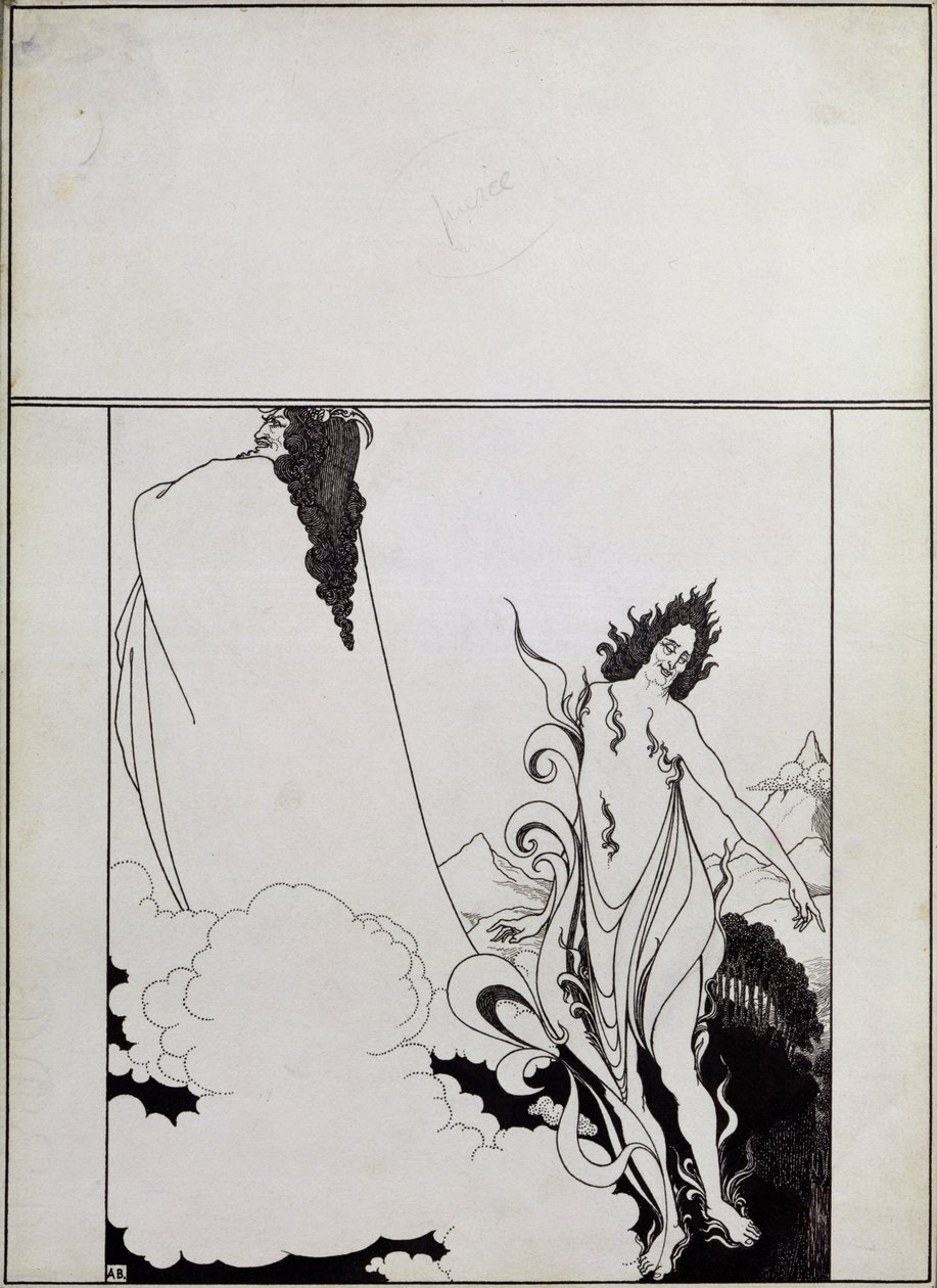 Quarto quadro di Das Rheingold, (copertina per Savoy No. 6) da Aubrey Beardsley