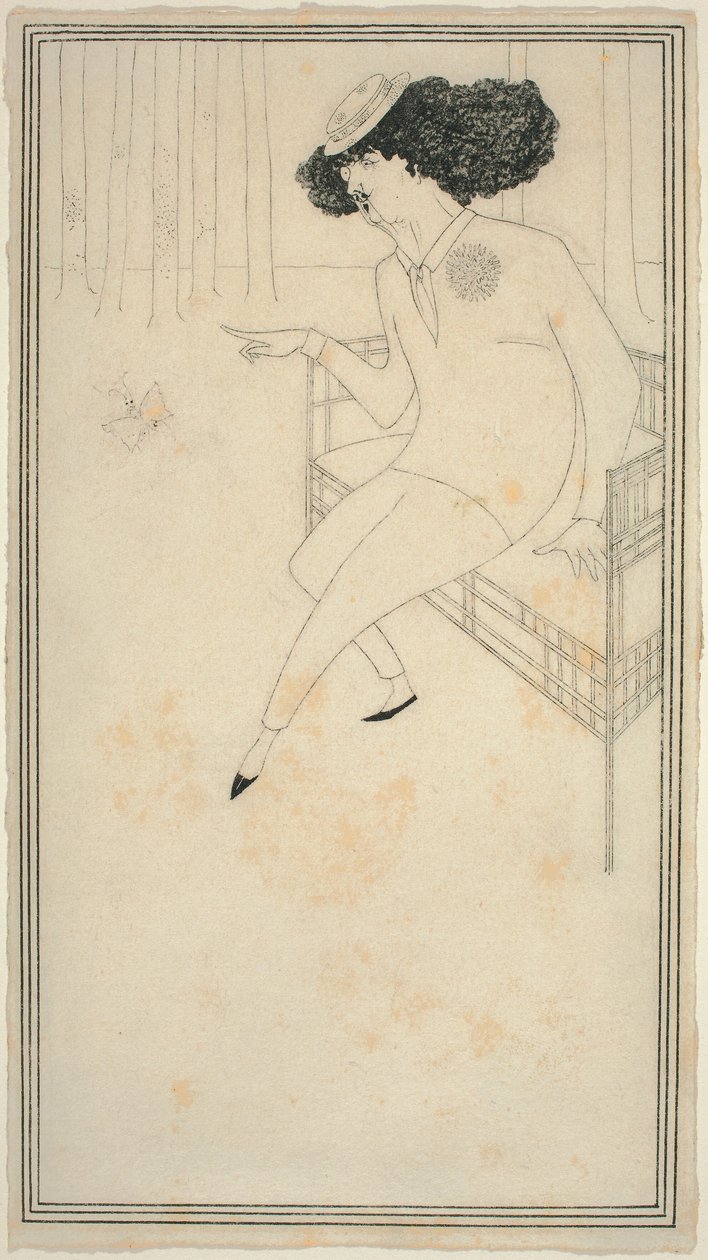 Caricatura di J.M. Whistler da Aubrey Beardsley