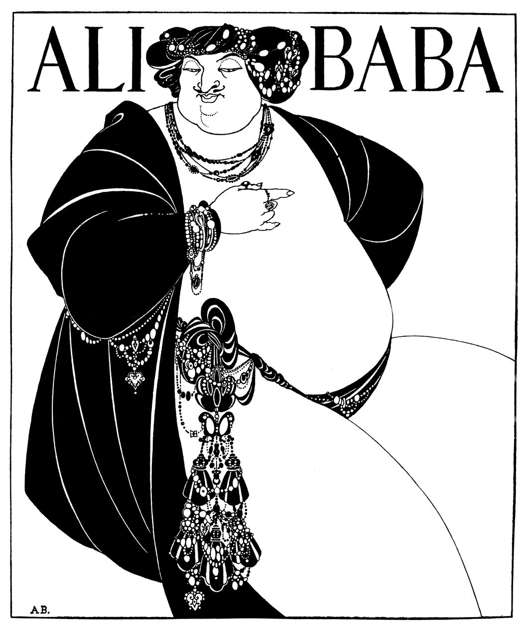 Copertina per Ali Baba, 1897 da Aubrey Beardsley