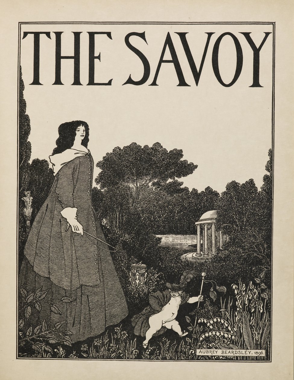 Disegno di copertina per il n.1 di "The Savoy" da un libro di cinquanta disegni da Aubrey Beardsley
