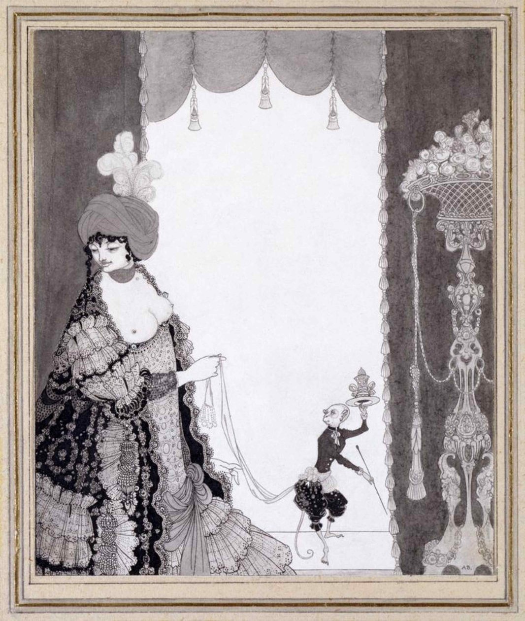 La signora con la scimmia, 1897 da Aubrey Beardsley