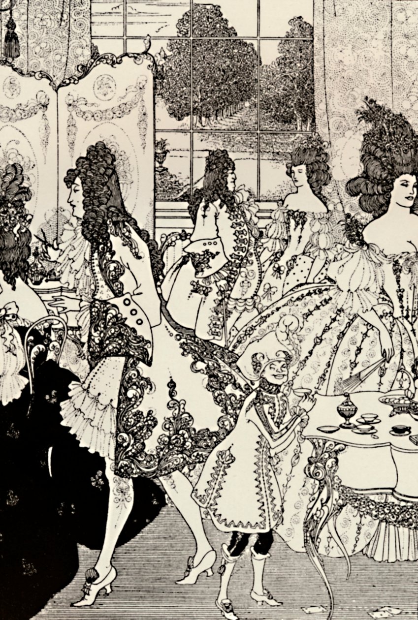 Il ratto del ricciolo. Alexander Pope. Disegno a penna, 1896, 1923 da Aubrey Beardsley