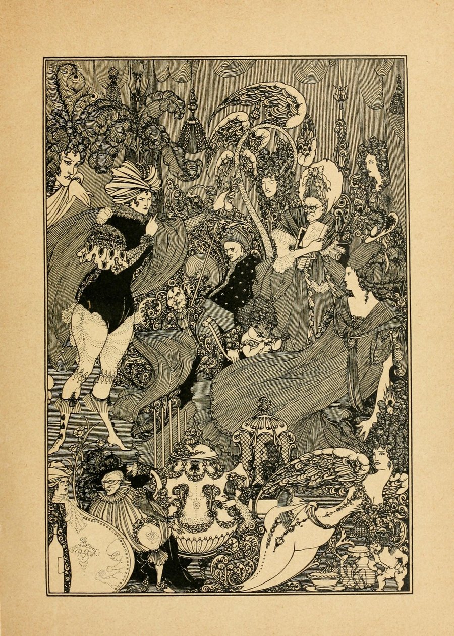 Il ratto del ricciolo. Illustrazione per La caverna della milza di Alexander Pope da Aubrey Beardsley