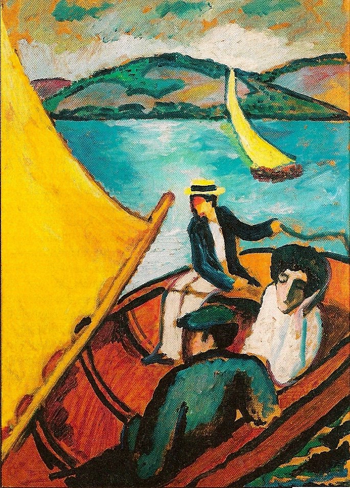 Barca a vela sul Tegernsee da August Macke