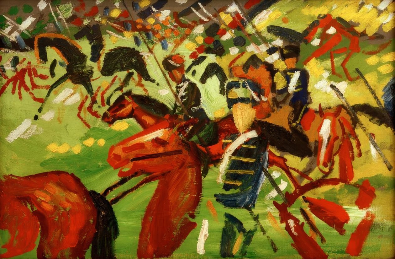 Ussari a cavallo da August Macke