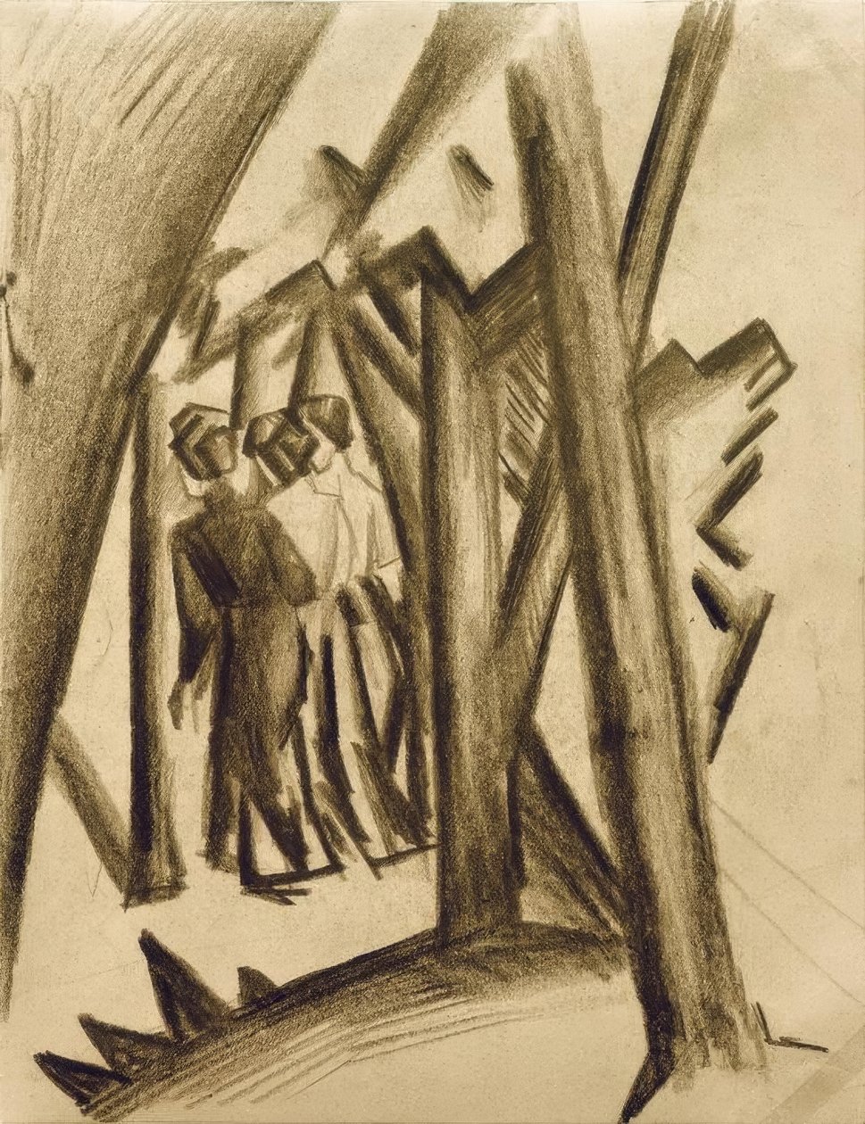 Tre ragazze nel bosco da August Macke