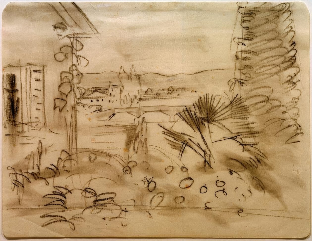 Casetta nel giardino della valle del Rodano da August Macke