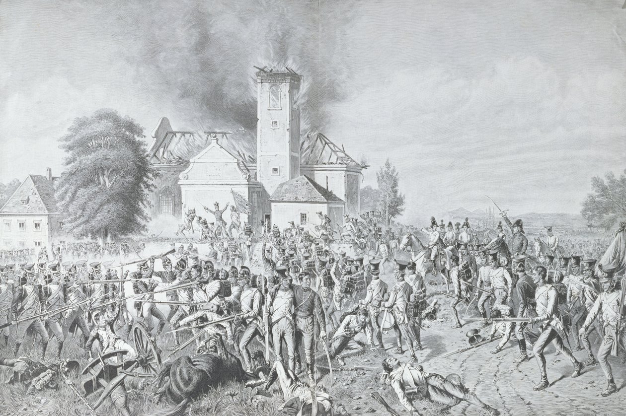 La battaglia di Waterloo, inciso da Richard Bong da August von Maly