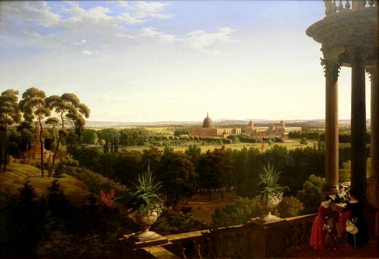Tedesco: Vista del Nuovo Palazzo di Potsdam da August Ahlborn