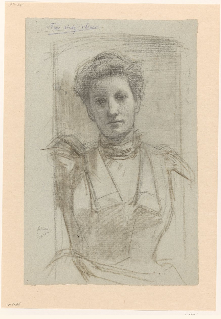 Ritratto di una donna a mezzo busto da August Allebe
