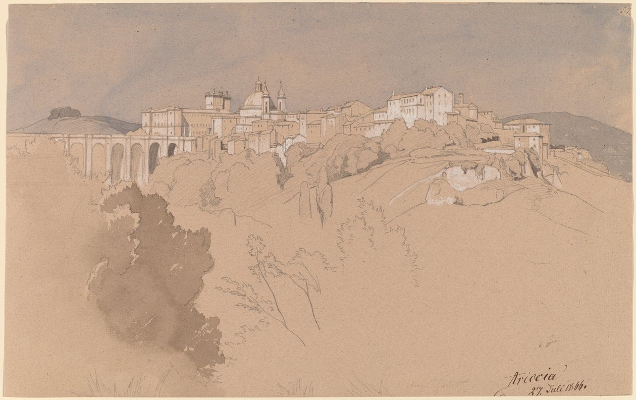 Ariccia Vista da una Valle da August Christian Geist