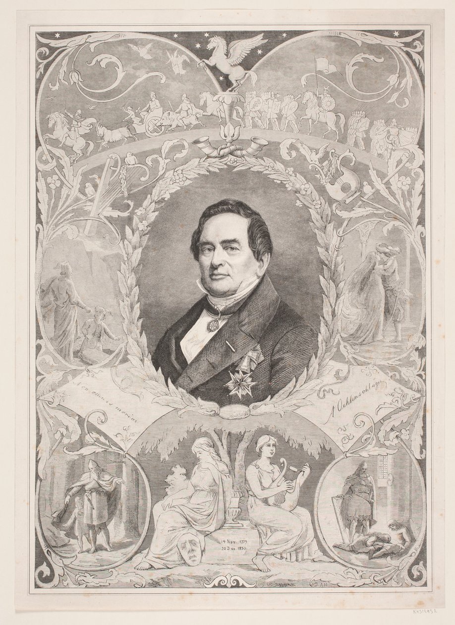 Adam Oehlenschläger. Commemorazione da August Edward Adolf Heimburger