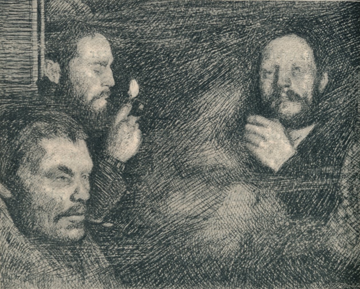 Una fumata nella cambusa del Fram., c1893-1896, 1897 da August Eiebakke