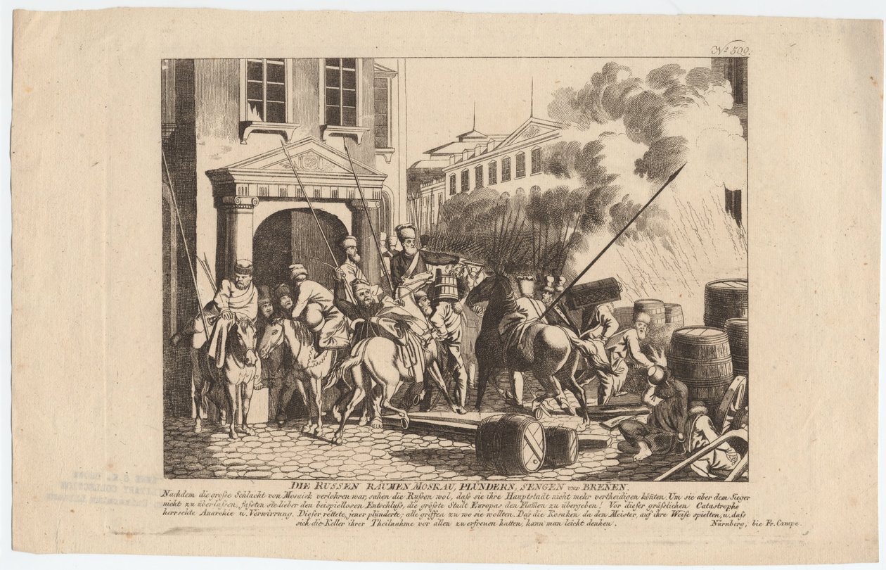 Evacuazione di Mosca da parte dei russi da August Friedrich Andreas Campe
