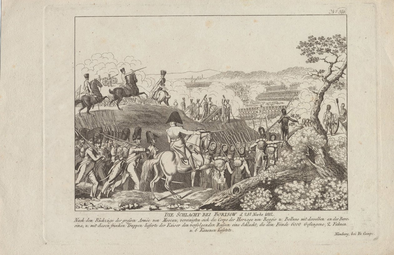 La battaglia di Borisov del 28 novembre 1812 da August Friedrich Andreas Campe