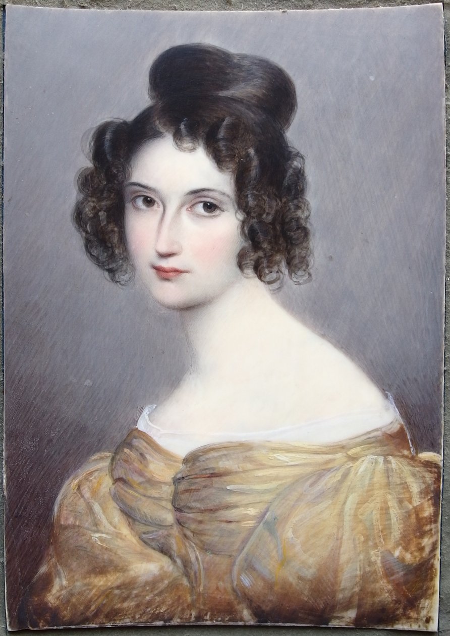 Miniatur, August Grahl, sconosciuto Lady 1, Avorio da August Grahl