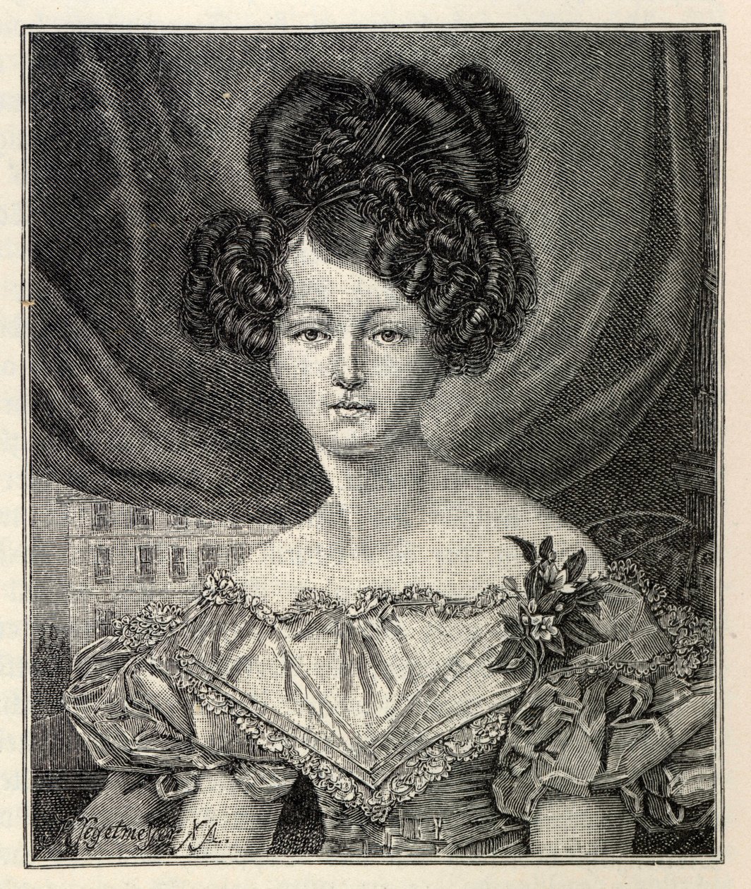 Augusta di Sassonia-Weimar-Eisenach come principessa di Prussia da August Heinrich Ferdinand Tegetmeyer