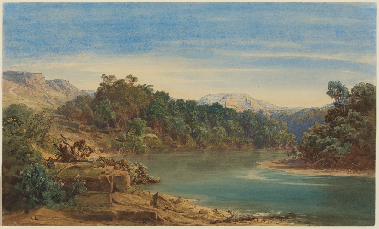 Lungo il fiume Giordano (recto) da August Löffler