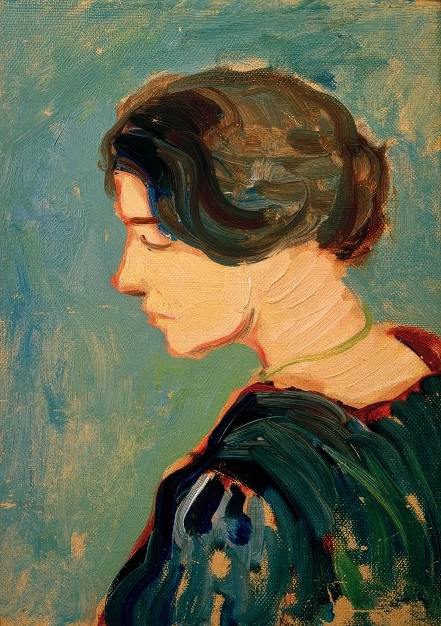 Elisabeth Macke, studio della testa da August Macke