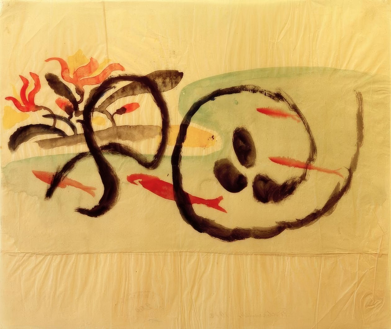 Motivo di pesci, disegno per ricamo da August Macke