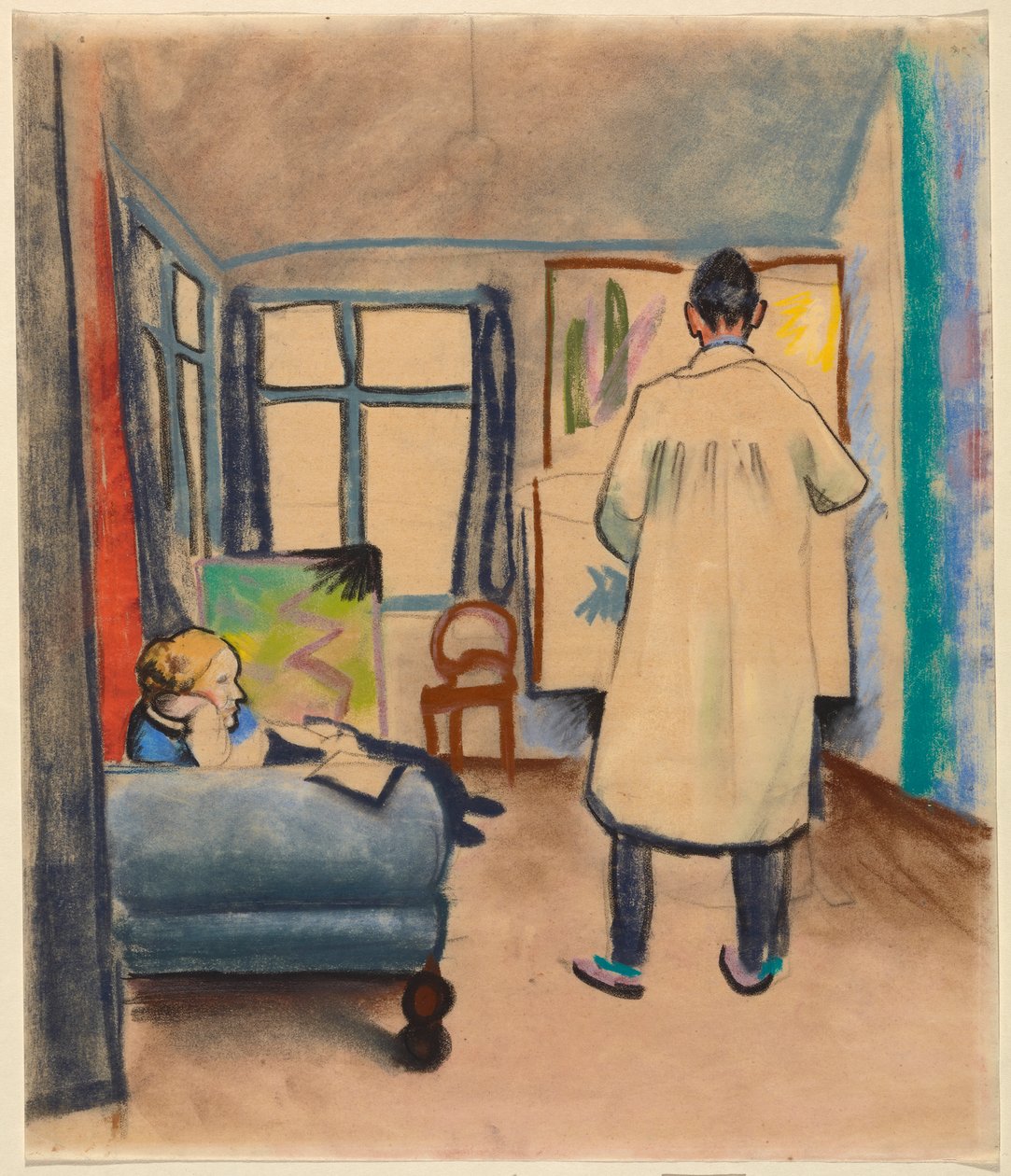 Franz e Maria Marc nello studio di August Macke a Bonn da August Macke