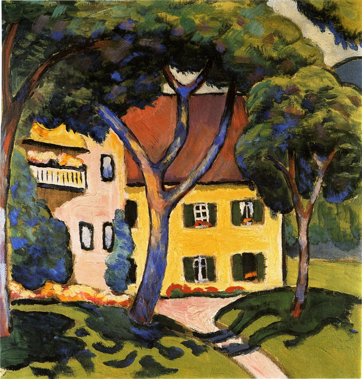 Casa a Tegernsee, 1910 da August Macke
