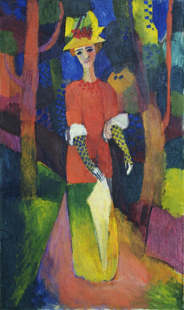 Signora in un parco da August Macke