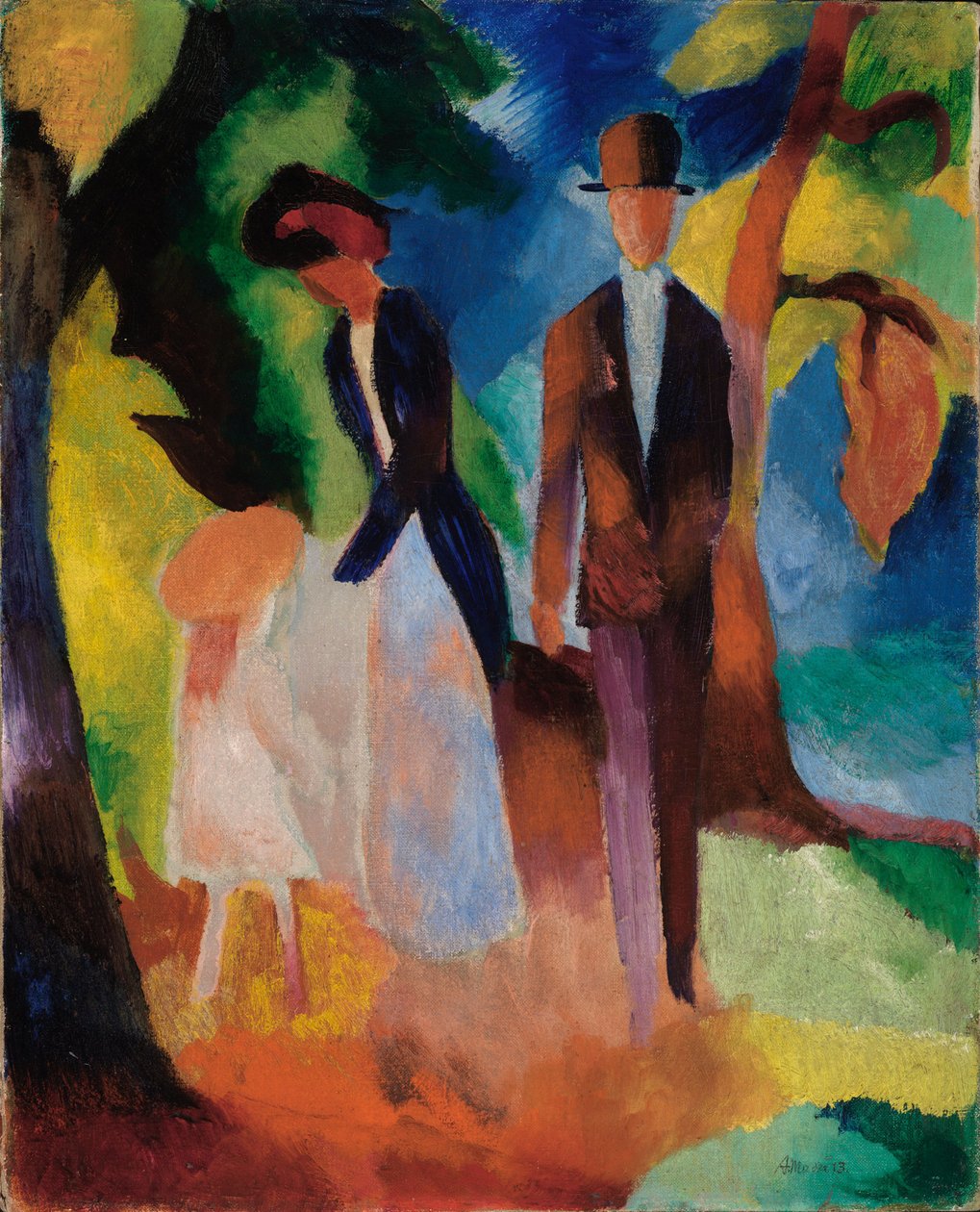 Persone sul lago blu da August Macke