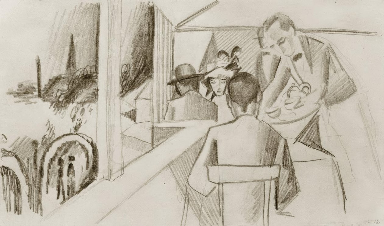 Caffè del dirigibile da August Macke