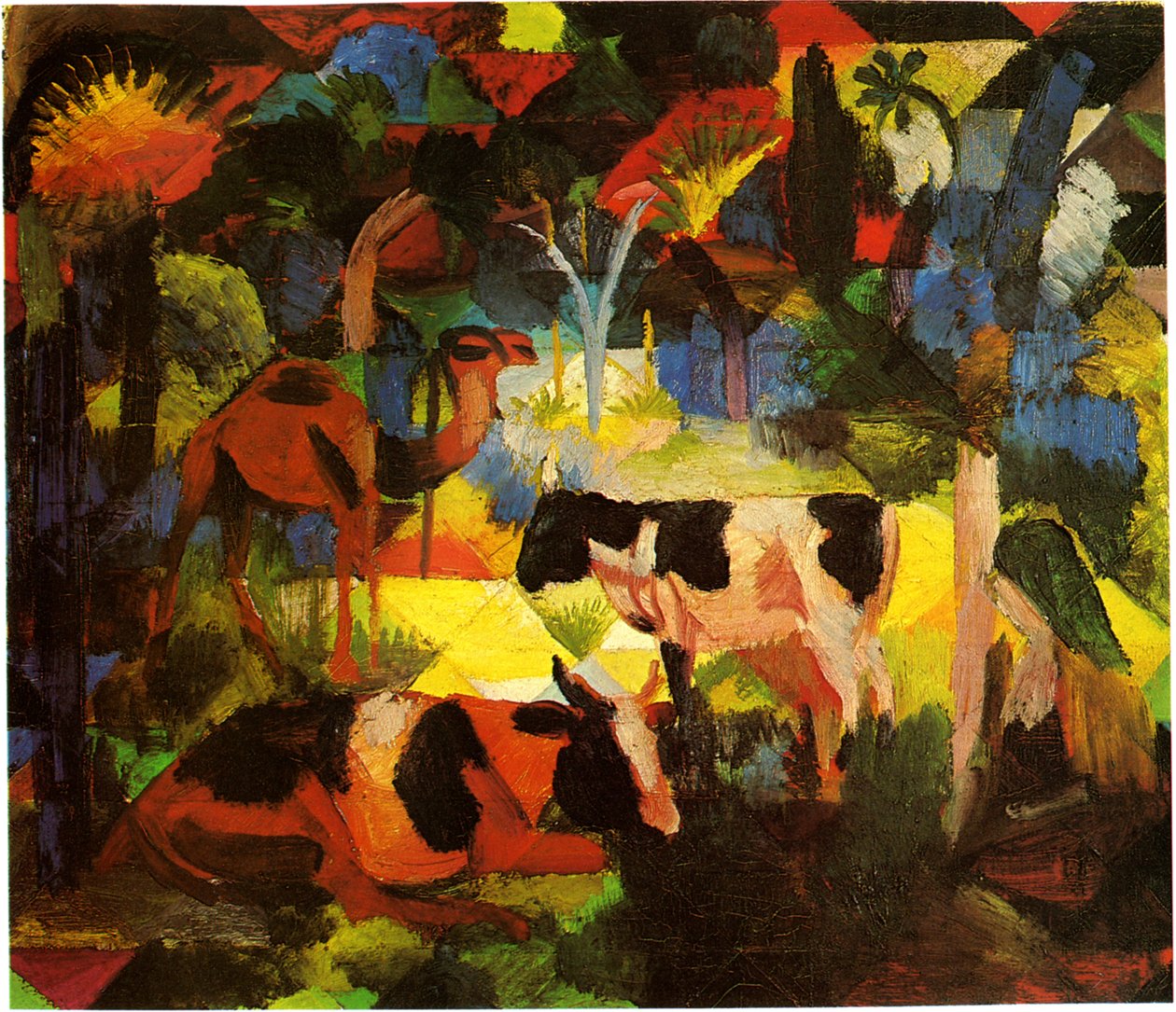 Macke paesaggio-mucca-cammello da August Macke