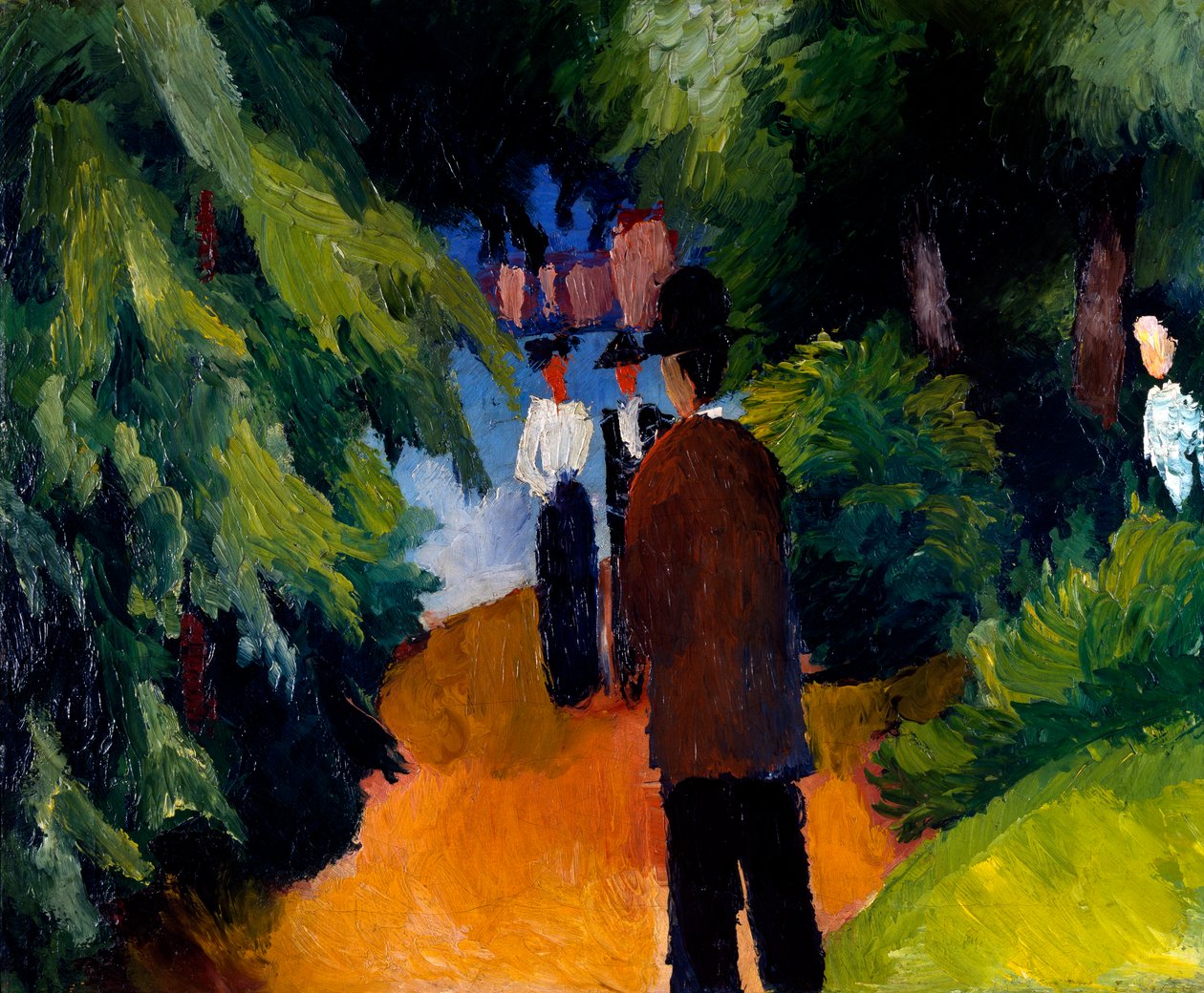 Parco con stagno da August Macke