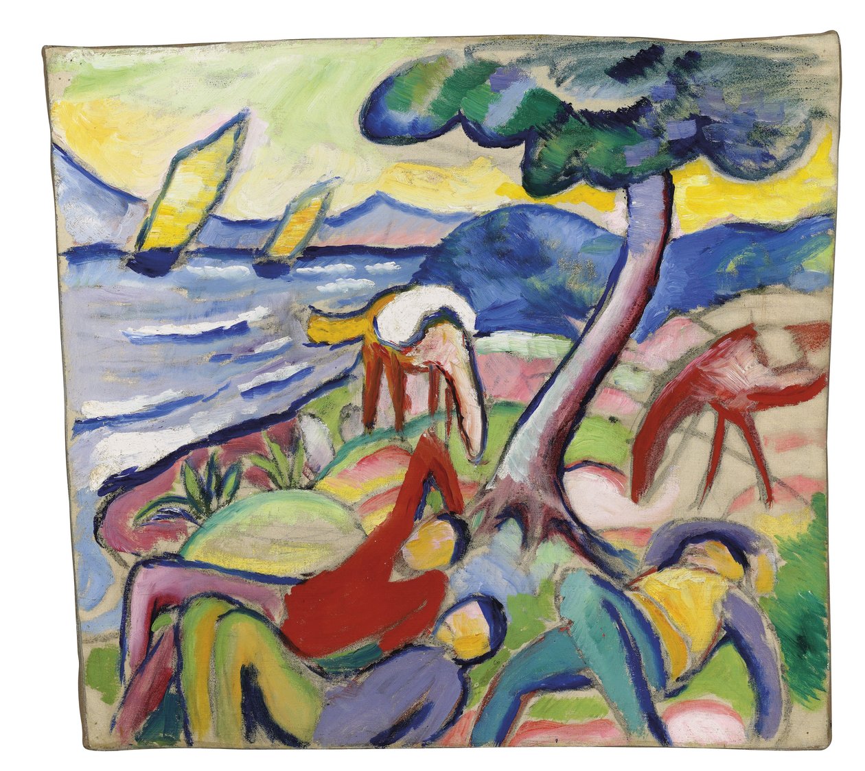 Cavalieri Addormentati, 1910 da August Macke