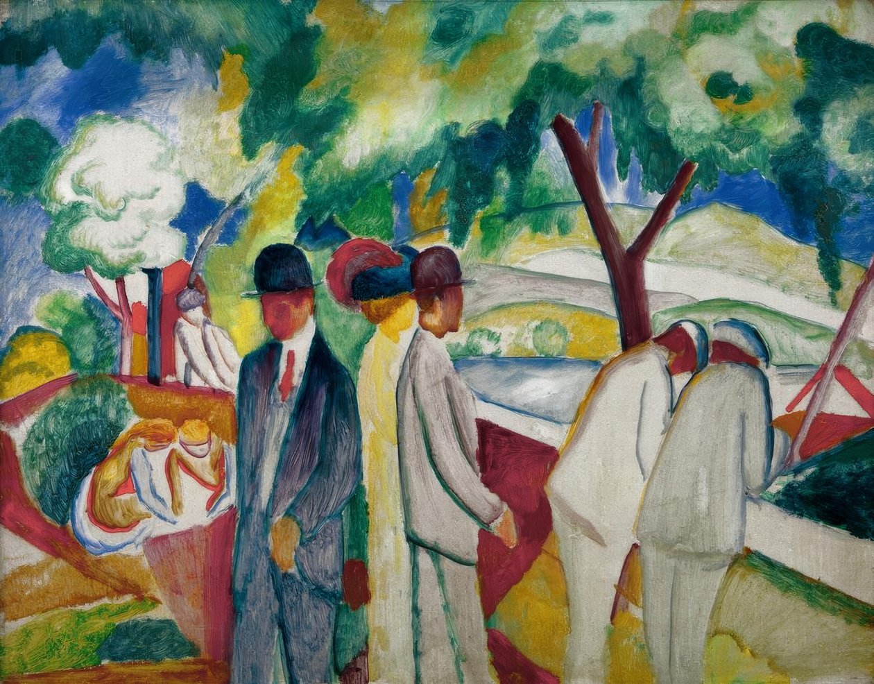 Passeggiatori (Grande passeggiata luminosa) da August Macke