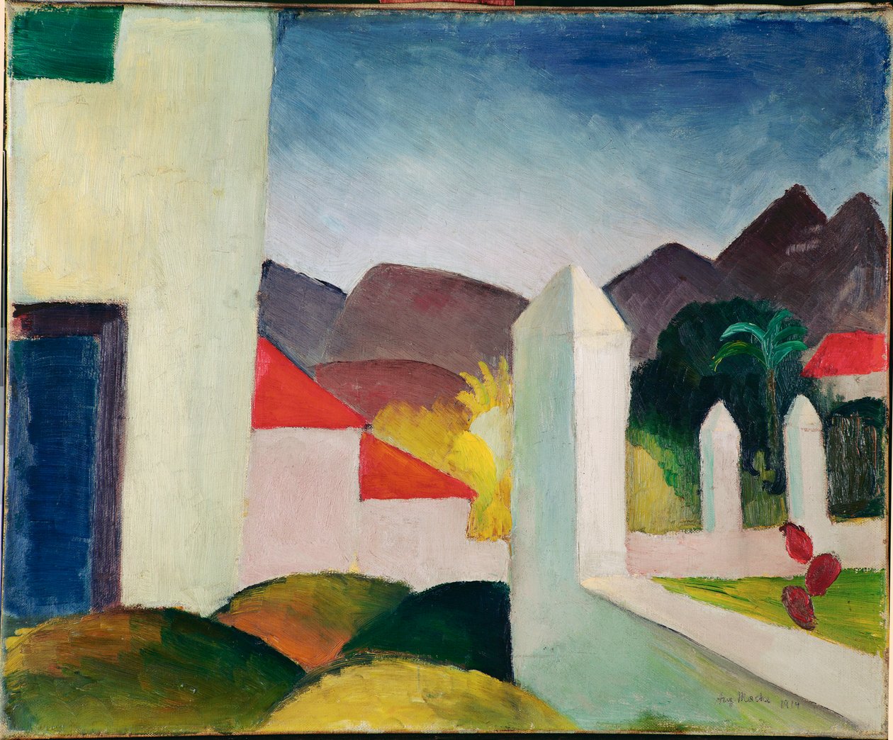 Paesaggio tunisino (olio su tela) da August Macke