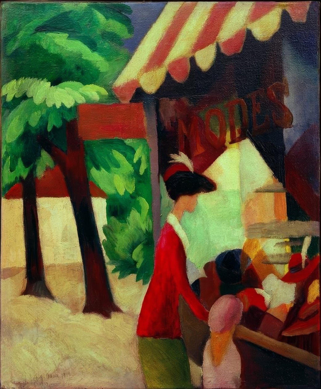 Davanti al negozio di cappelli da August Macke