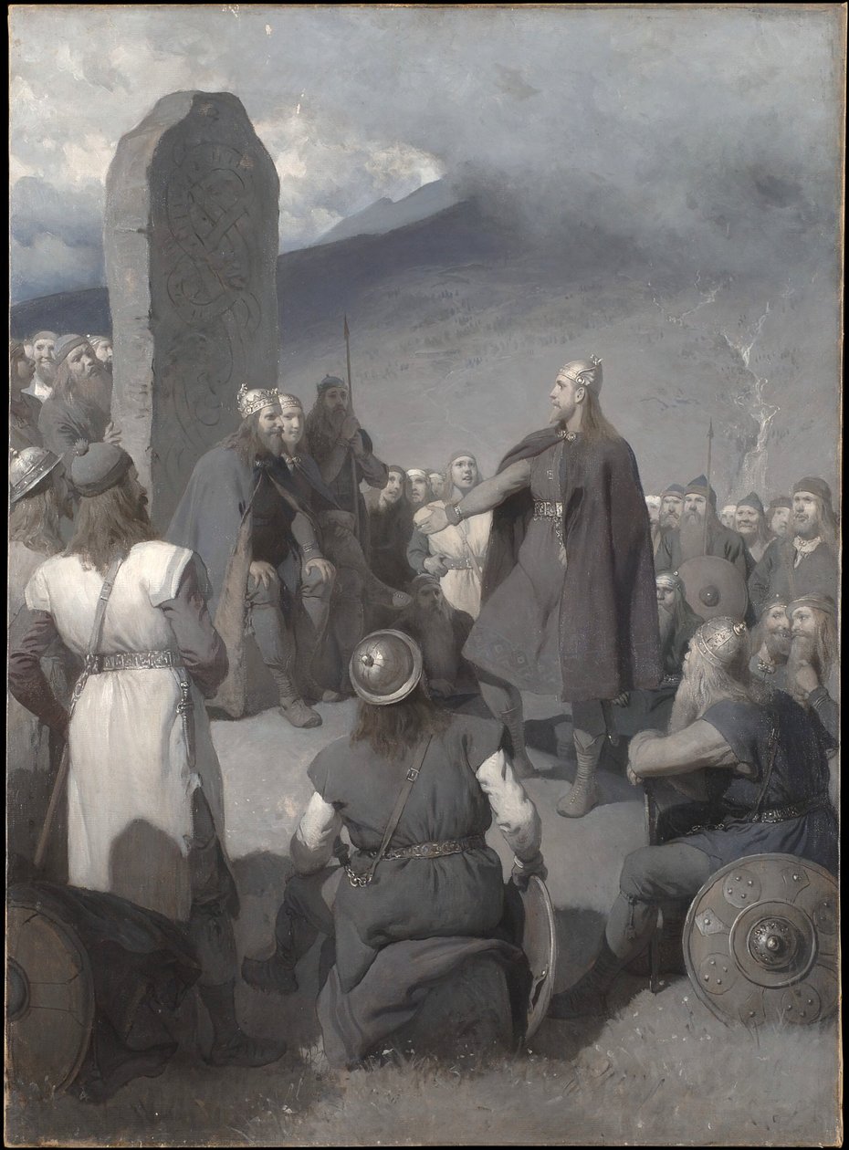 Il corteggiamento di Frithiof (tratto dalla “Saga di Frithiof”) da August Malmström